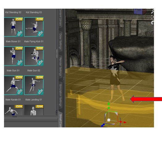 Daz3dでのキャラクターのポーズの取り方